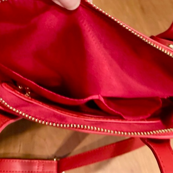 Vibrant Red Bebe Clairee Dome Satchel Bag *see description* - Picture 8 of 10